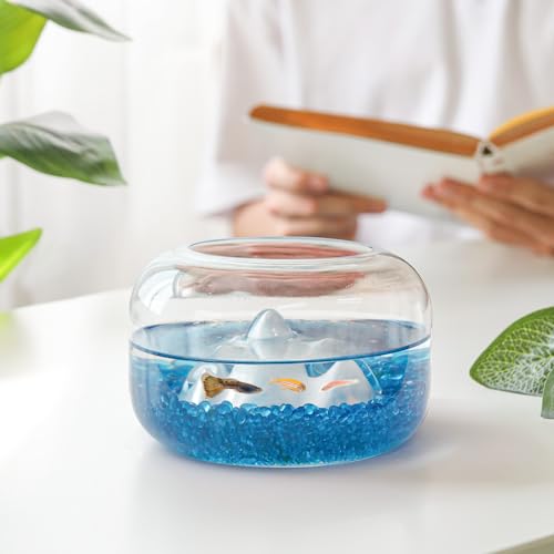 T4U Fish Tank Gravel 2 LB, Tumbled Small Rocks for Aquarium, Glass Beads for Vases, Succulent Rocks for Plants, Aquarium Gravel Decorative Pebbles for Terrarium Crafts Vase Filler, Blue - color: #11 - Blue, size: 2 LB