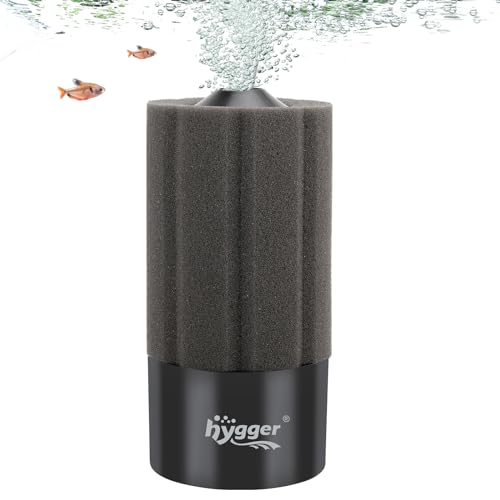 hygger Aquarium Sponge Filter 20-55 Gallon Fish Tank Filter for Breeding Fry Shrimp Snails Betta Air-Powered Filter with Reusable Biochemical Ball Spare Sponge Foam Filter - size: Medium