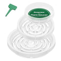 GROWNEER 15 Pack of 6, 8, 10 Inches Clear Plant Saucers Flower Pot Trays, with 15 Pcs Plant Labels, Plastic Plant Drip Trays for Indoor Outdoor Plants Garden, 5pcs of Each Size - size: 6,8,10 Inch, 15-Pack
