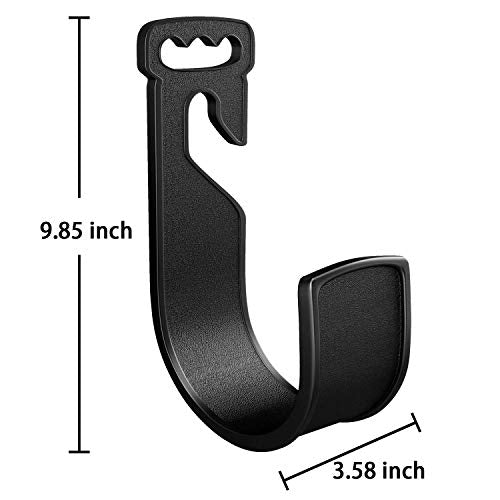 chic style 2 Pack Garden Hose Hanger Wall Mount Hose Holder Hook Fit to 25 50 75 100foot Hose (ABS Plastic, Black) - size: 2 Pack 9.85 *3.93 *3.5 Inch