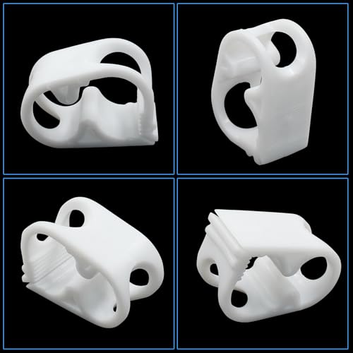 1/4" - 1/2" Plastic Tubing Clamps, 5 Pcs Adjustable Tube Clamp, Peg Tube Clip, Laboratory Pinch Valve Flow Control Hose Clamp for Control Wine, Beer Bottle and Infusion Bottle (White) - size: 1/4" - 1/2"