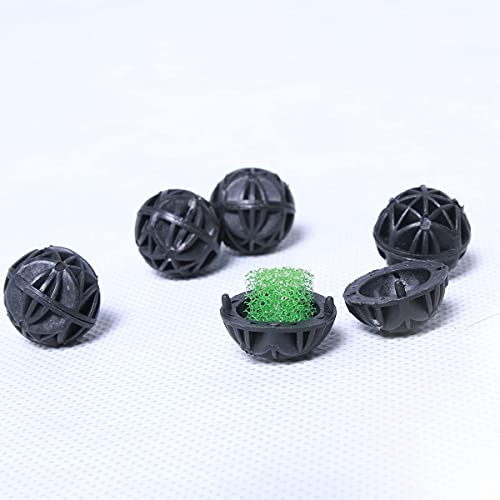 AQUANEAT Aquarium 0.6" Bio Balls 100pcs for Fish Tank Pond Canister Filter Media - size: 0.6"