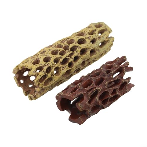 Shrimp Hideout Hermit Crab Climbing Toy Aquarium Decoration with Reptile Moss Attachment Small Animal Nesting Spot Crayfish Shelter Resin Ornament
