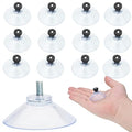 AccEncyc Suction Cup 40 mm Glass Suction Pads Clear PVC Sucker Pads Suction Holder Without Hooks for Bathroom Wall Door Glass Window Car Shade (Black, 12pcs) - size: 12Pcs Black