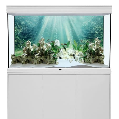 AWERT 36x24 inches Aquarium Background Aquatic Plant Bubble Underwater Ocean Floor Fish Tank Background - size: 36x24in/90x60cm