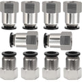 3/8 Air hose fittings, Push to Connect Air fittings Female Straight 3/8 Inch Tube OD x 3/8 NPT Thread Fitting (Pack of 10) - size: OD 3/8 - NPT 3/8, style: Female thread