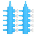 2Pcs 4mm Adapter Connector Plastic Distributor Aquarium Air Pump Splitter for Fish Tank Oxygen Tubing(5 Way) - style: 5 Way