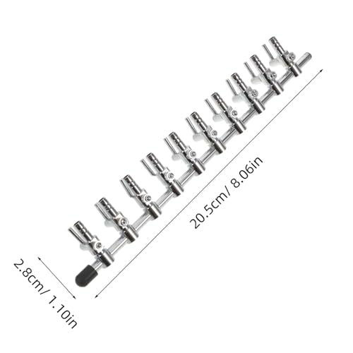 LALAFINA Aquarium Air Valve Control Metal Distributor Manifold Splitter with Flow Lever for Fish Tank Airline Pump Accessories Corrosion-Resistant Oxygen Distributor for Multi-Aquarium