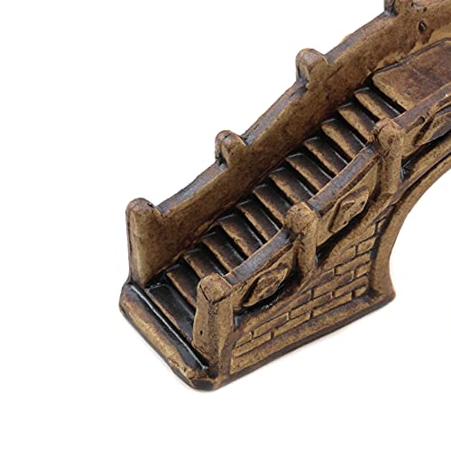 MY MIRONEY 2-Pack Aquarium Decoration Artificial Bridge Ceramic Arch Bridge for Garden Decor Fish Tank Ornament