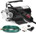 Water Transfer Pump, 115V 1/10HP Electric Utility Pump with On/Off Switch 2 * 6 ft Water Hoses Kit for Removing Water from Garden Pools Aquariums Hot Tub Draining 1/8’’ Low Suction for Rain Barrel - color: Black
