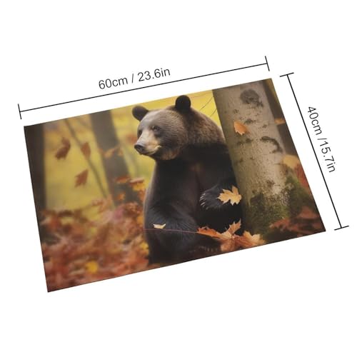 Outdoor Door Mat 15.7" X 23.6" Non-Slip Doormat Autumn Animals Front Door Mats Quick Dry Welcome Mats for Outdoor Indoor Entrance Mat Home Decor Floor Mats for Patio - color: Autumn Animals