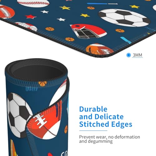 Basketball Soccer Baseball Fashion Mouse Pad,Pad Mousepads with Non-Slip Rubber Base for Laptop Desktop Computer, 8.3 X 10.3 in - color: Basketball Soccer Baseball, size: 8.3L x 10.3W inches