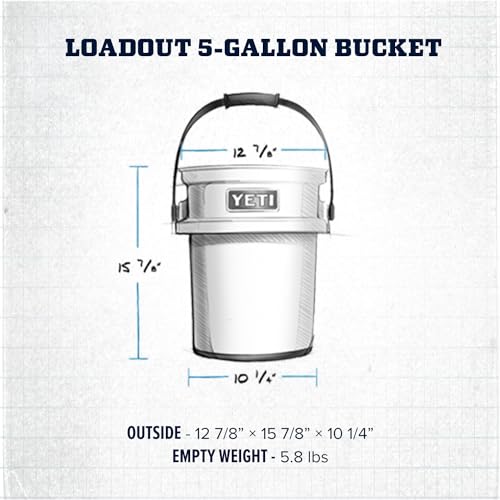 YETI Loadout 5-Gallon Bucket, Impact Resistant Fishing/Utility Bucket - color: King Crab