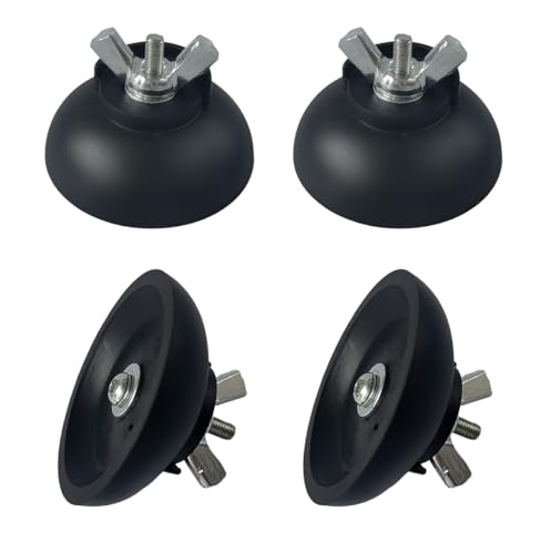 2 Pairs Reacher Gripper Replacement Rubber Cups, Outdoor Heavy Duty Grabber Tip Parts with with Butterfly Nut, Tool-Free Installation