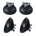 2 Pairs Reacher Gripper Replacement Rubber Cups, Outdoor Heavy Duty Grabber Tip Parts with with Butterfly Nut, Tool-Free Installation