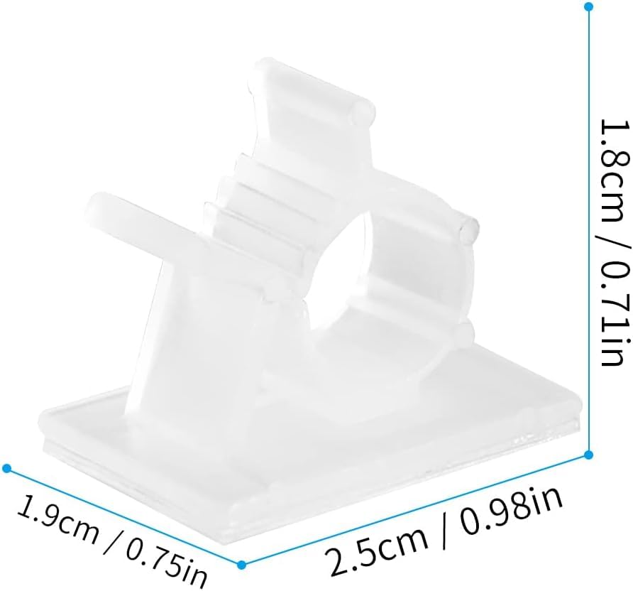 Viaky Self Adhesive Cable Clips, Wire Organize Cables Wire Management Clamps Outdoors Tie Holder Work for Cable Width 0.4''-Computer, Electrical Charging(Translucent, 30pcs) - color: 30translucent, size: for 0-0.4''(10mm) cable