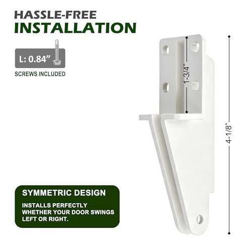 Screen Door Closer Bracket, ABS Storm Hardware Replacement, Post Jamb Bracket, Repair Kits for Screen/Storm Door Closers, White - color: WHITE-1 PACK