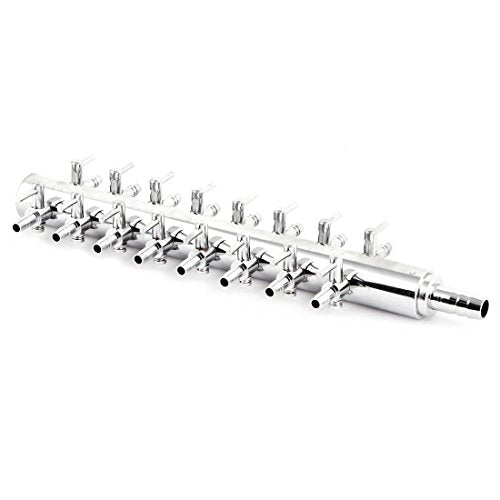 Aquarium 16 Way Inline Manifold Air Flow Pump Tubing Splitter Lever Control Valve
