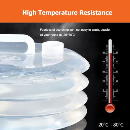 Water Container 5/10/15L Collapsible Water Carrier with Tap Portable & BPA-Free Folding Water Bucket for Camping Hiking Fishing Climbing BBQ Party Picnic Travel Water Tank for Outdoor Use(6Packs,15L) - color: 6packs, size: 15L