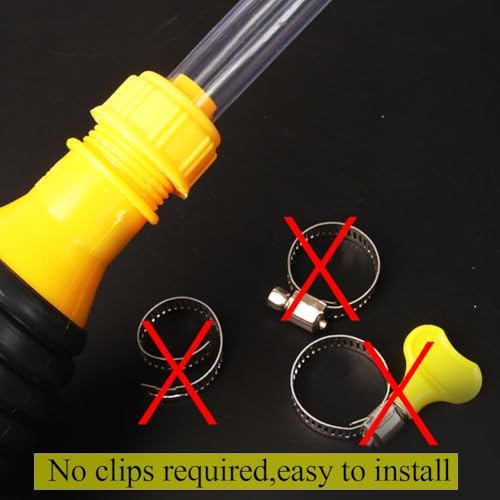 Gas Siphon Pump for Gasoline, with 4.9ft Siphon Hose, Hand Syphon Pump, Transfer Pump for Water, Oil, Diesel, Fish Tank, Aquarium (with Valve) - style: 2
