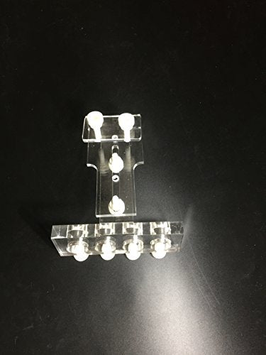 Marine Color Aquarium Tank PH ORP Probe Electrode Holder and Hose Fixture, Adjustable Acrylic Mount for 4 Probes, Transparent Durable Support for Water Monitoring and Tubing
