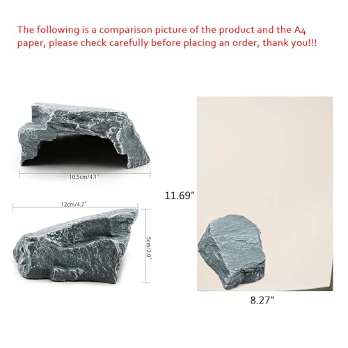 MINYULUA Reptile Cave Resin Basking Platform Hiding Habitat Aquarium Fish Hideout Shelter Hollow Tree Trunk Resin Ornament Moss House Decorations for Reptile Turtle Frog Zoo Aquarium Decor Ornament