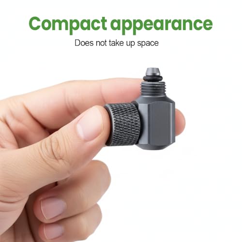 CO2 Check Valve, Aluminum Elbow Adapter for Aquarium CO2 Systems, Avoids Backflow into Regulators, M10x1 Male/Female Thread, Fits 6x4mm Tubing, Adjustment Flow - size: IQ-6 Internal Thread to Quick Connector