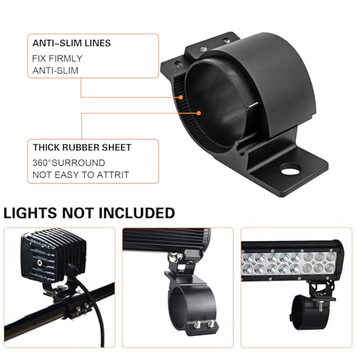 Tube Clamp Mounting Bracket for 2.5 Inch Bull Bar Roof Rack Roll Cage Mounts LED Square Round Work Light & Light Bar (Adjustable Between 64-69mm/2.5-2.7inch ) - size: 64mm-69mm(Approx 2.5"-2.7")