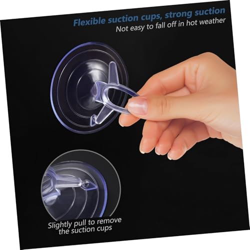 Totority 12-Pack 45mm Clear PVC Suction Cups with Pull Ring – Strong Vacuum Hold for Aquarium Heaters & Decorations, Secure Glass Mount for Fish Tanks