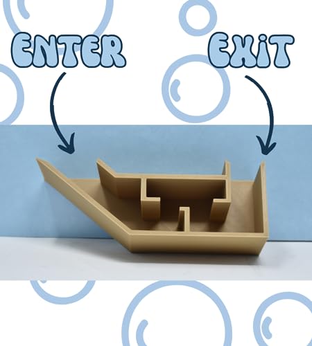 Chatelet Aquarium Underground Tunnel | Fish & Shrimp Hideout for Aquariums | Unique Underground Viewing Tunnel | Made in USA (Tan) - color: Tan