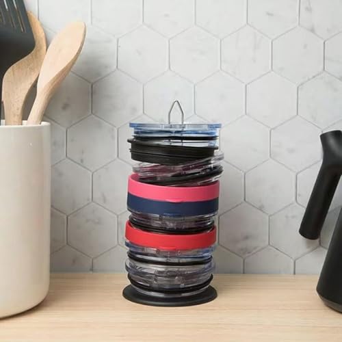 Vertical Lid Storage Rack No Drill Cup Cover Organizer - 7.7" L x 3.5" W