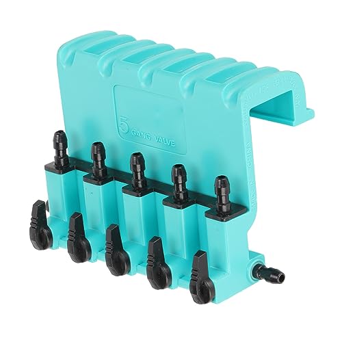 ZJchao Aquarium Check Valve, Aquarium Air Valve Air Control Fish 5 Way 5-Way Check Control Switch Gang for Fish Oxygenation Pump