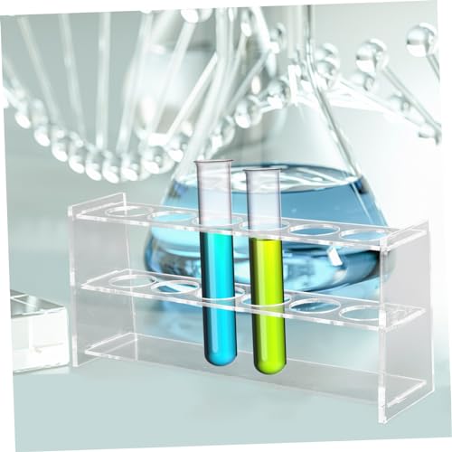Veemoon 6holes Test Tube Rack Acrylic Organizer for Test Tubes Lab Storage Lightweight and Compact Design for Easy Carrying and Organization