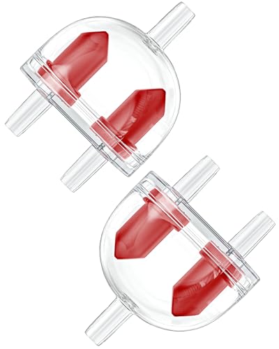 Pawfly 2 Pack Aquarium Check Valves Fish Tank Air Pump Valves Plastic 2-Way Non-Return Valves Pump Protectors for Standard 3/16 Inch Airline Tubing Fish Tank Accessories for Aeration Setup
