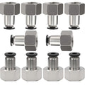 5/32 Air hose fittings, Push to Connect Air fittings Female Straight 5/32 Inch Tube OD x 1/4 NPT Thread Fitting (Pack of 10) - size: OD 5/32 - NPT 1/4, style: Female thread