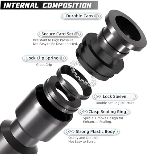 10 Pack Quick Connect 1/4" Drip Irrigation Shut Off Valve, Universal Drip Irrigation Tubing Coupling Valve, Leak Free Connector Locking Fitting for Sprinkler or Drip Irrigation System - size: 10PCS 1/4" Drip Irrigation Shut Off Valve
