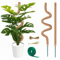 2 Pack 28" Bendable Moss Pole Monstera Plant Support | Monstera Moss Pole for Plants Indoor for Climbing Indoor Potted Plants | Stackable Plant Stakes for Pothos, Philodendron, & Eco Friendly