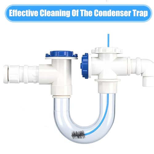 3 Pcs AC Drain Line Cleaner, Pipe Cleaners Condensate Pump Brush HVAC Condensate Drain Trap Clog Remover Filter Trap Flexible Long Pipe Unclog for Kitchen Sink Toilet Sewer Drains