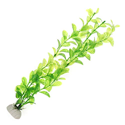 Bitray Plastic Aquarium Plant Set, 10 Inches High Green Water Grass Life-Like Attractive Decor, Fish Tank Plant Decorations, Artificial Water Plants for Aquarium, 3 PCS