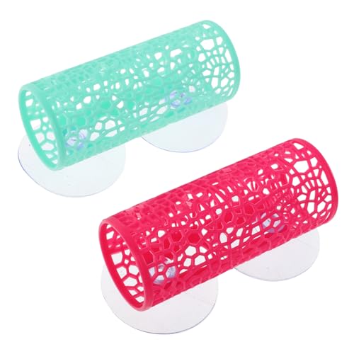 2pcs Betta Fish Cave Tunnel - Aquarium Hideout Decor Hollow Resting Sleeping Tube for Small Fish Shrimp Aquarium Decorations