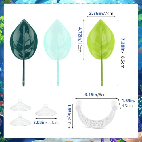 PUXING Bettas Fish Hammock Aquarium Floating Bettas Fish Skins with 3pcs Bett-a Fis-h Leaf Pad Floating Bett-a Hide & Shrimp Cave Hiding Feeding(Color:White) - color: White