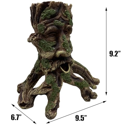 Tfwadmx Large Aquarium Driftwood Decaying Trunk Terrarium Resin Hollow Tree Root Log Ornament Decoration Fish Tank Hideouts Climbing Habitat Accessories for Bearded Dragon Snake Chameleon Reptile