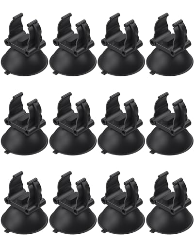 Pawfly Aquarium Heater Suction Cups Fish Tank Tube Light Sucker Holders 1.1 Inch Fixing Clips for Aquarium Heating Rod and Submersible Light (Not for Airline Tubing), 12 Pack