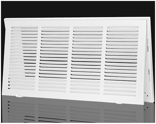 Return Air Grille Fit 24x10 Duct Opening,Steel Air Return Vent Cover Grill,HVAC Vent Covers for Wall and Ceiling,Holds 1" Thick AC Filter - size: For 24"Wx10"H-Duct Opening