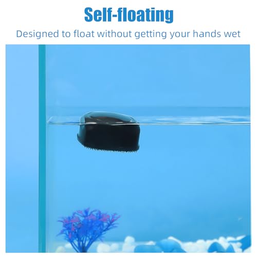 AQUANEAT Aquarium Magnetic Brush, Glass Fish Tank Cleaner, Algae Scraper, Not for Acrylic and Plastic, Large - size: Large