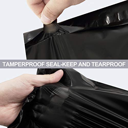 UCGOU Poly Mailers 7.5x10.5 Inch Black 100 Pack Shipping Bags Strong Thick Mailing Envelopes Self Sealing Adhesive Waterproof and Tear Proof Boutique Packaging Postal for Clothing - color: Black, size: 7.5x10.5