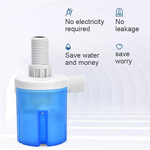 Float Valve 1/2" Top Inlet Male Automatic Water Level Control Valve for Water Tank, Water Tower, Swimming Pools, Livestock Water Trough, Aquaculture, Aquariums. - size: 1/2" top