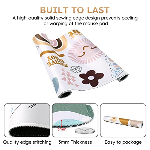 iCasso Desk Mat, Large Gaming Mouse Pad, XXL Desk Pad Stable Rubber Base Mousepad with Stitched Edges, Computer Keyboard Mat for Work, Game, Office, Home -Sticker - color: Sticker