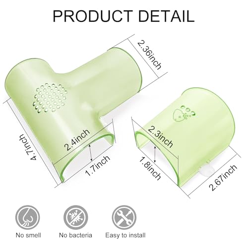 Aquarium Decorations Fish Tank Accessories for Shrimp Cichlid Hiding Breeding, Small Fish Bowl Hide Decoration, Acrylic Tube Tunnel for Betta Fish Tank Decorations, Aquarium Hideout with Suction Cups - color: T-Transparent Green