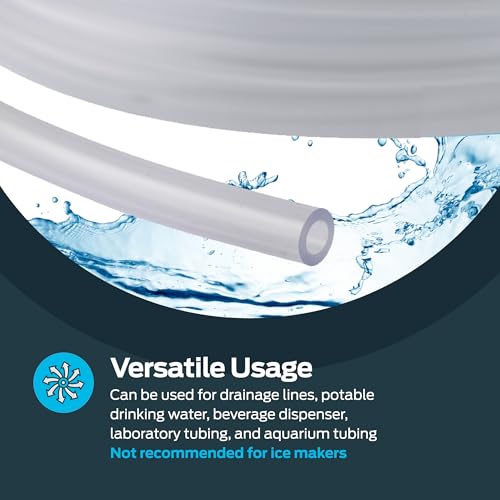Eastman 1/4 Inch ID (3/8 Inch OD) PVC Clear Vinyl Tubing, 100 Foot Length, 98618 - size: 1/4 in. ID x 3/8 in. OD, style: 100 Ft.